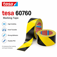 Ruban de signalisation temporaire tesa 60760, 0,15 mm x 50 mm x 33 m, pour le marquage des usines, entrepôts, ateliers et chantiers