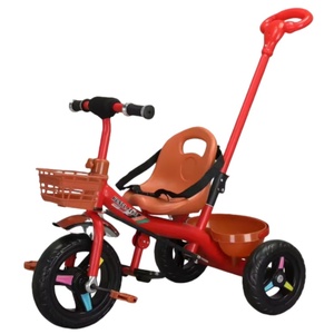 <span class=keywords><strong>Triciclo</strong></span> Mingtu para Niños de Instalación Rápida, <span class=keywords><strong>Dos</strong></span> <span class=keywords><strong>en</strong></span> <span class=keywords><strong>Uno</strong></span>, con Barra de Empuje y Canasta Frontal Simulada de Plástico, Edades 2-6, Color Personalizado - Product Image 1