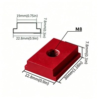 M6 M8 T Slot Nut T-Track Sliding Nut untuk Alat Pertukangan Kayu Pengencang Slot 30-Tipe T-Slot Aluminium Alloy Slider Merah Hitam Perak