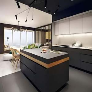 Muebles de Cocina de Madera de Lujo a Precios de Fábrica en China, Juego de Gabinetes de Cocina de Pared, Muebles de Cocina Acrílicos Automáticos - Product Image 1