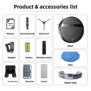 مكنسة كهربائية ذكية للمنزل تعمل تلقائيًا بالكامل قابلة لإعادة الشحن مضادة للسقوط للتنظيف الرطب والجاف روبوت كنس مع مصدر بطارية بلاستيكي - Product Image 6