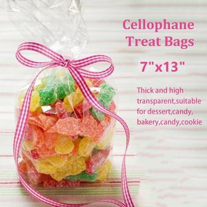 Bolsas de Celofán para Regalos, 7x13 Pulgadas, Bolsas Transparentes de Plástico para Fiestas con Cierres de Alambre, 200 Unidades - Product Image 5