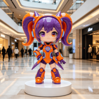 Sculptures géantes personnalisées en fibre de verre pour personnages de jeu, modèle cadeau d'entreprise étanche pour la décoration visuelle d'arcades