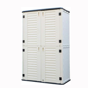 Boîte d'armoire <span class=keywords><strong>de</strong></span> rangement extérieure portable <span class=keywords><strong>de</strong></span> <span class=keywords><strong>jardin</strong></span> blanc <span class=keywords><strong>de</strong></span> résistance aux intempéries pratique <span class=keywords><strong>de</strong></span> qualité supérieure avec construction en plastique durable - Product Image 1