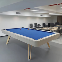 Vente directe d'usine de pieds de table de billard au design moderne de 7/8/9 pieds avec coussin en laine et construction en panneaux de fibres à densité moyenne (MDF)