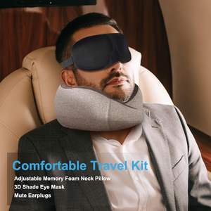 Anhui dispenser bantal leher perjalanan, busa memori portabel bentuk U untuk penggunaan di pesawat - Product Image 5