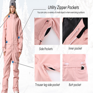 Combinaisons de ski personnalisées OEM, combinaisons isolées imperméables, combinaisons de neige d'<span class=keywords><strong>hiver</strong></span>, combinaison de ski de snowboard d'extérieur, combinaison une pièce - Product Image 6