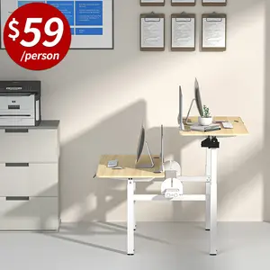 Meja Komputer Kantor Kualitas Tinggi Workstation Meja Berdiri Ganda dengan Harga Terbaik