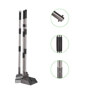 Ayarlanabilir uzun saplı Metal tepsi tırmık Spade Scoop Scoop Pet atık kaldırma köpekler Pooper Scooper - Product Image 1