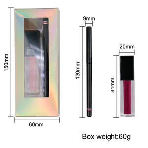 <span class=keywords><strong>Set</strong></span> di lucidalabbra e lucidalabbra per rossetto vegano opaco liquido nudo per etichette Private all'ingrosso - Product Image 6