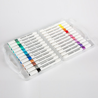 Ensembles de stylos de couleur acryliques portables et polyvalents crayons de marqueur en plastique pour fournitures d'art de bureau pour l'utilisation de marqueur de dessin et de pinceau