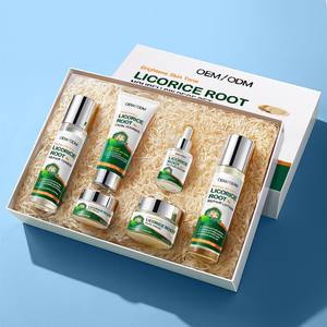 OEM raíz de regaliz aminoácido vitamina C hidratante blanqueamiento nutritivo reparación cuidado de la piel cara piel conjunto - Product Image 1