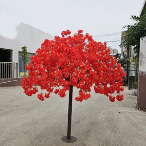 S0470 8ft décor de mariage grand <span class=keywords><strong>petit</strong></span> rouge Faux soie Sakura arbres centre de table faux arbre de fleurs de <span class=keywords><strong>cerisier</strong></span> artificiel - Product Image 3
