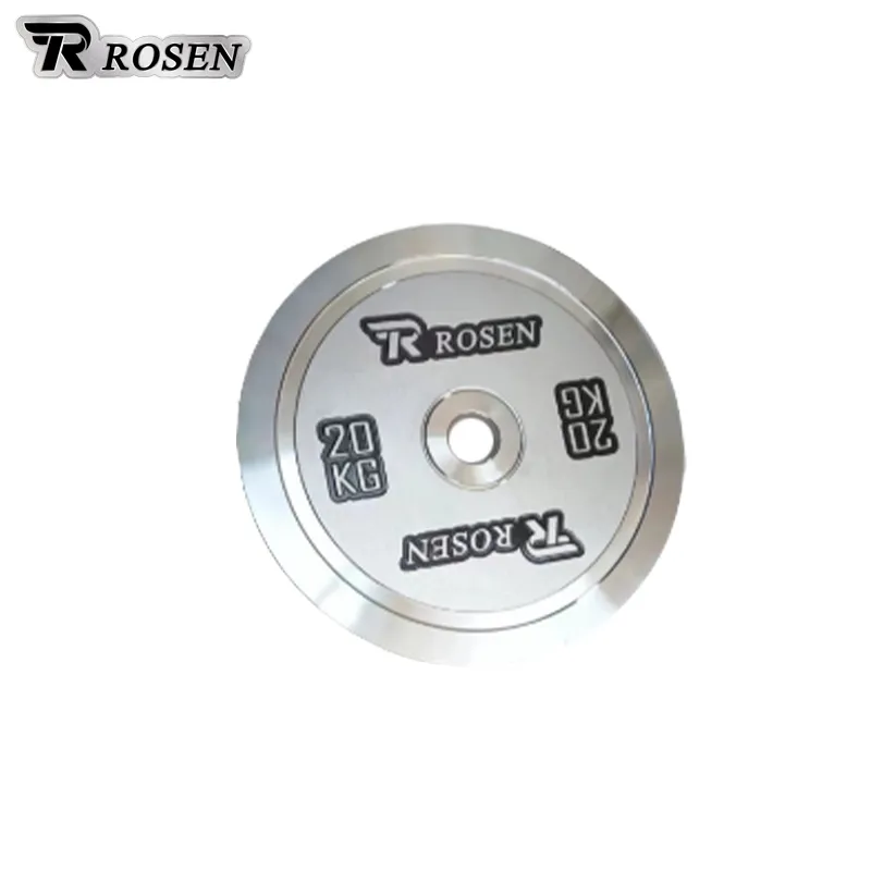 OEM aceptable placa cargada Rosen gimnasio ROSEN Placa de peso (acero fino)-20kg con piezas de repuesto gratis