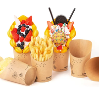Récipients jetables pour frites Tasses écologiques de boîte à collation pour enfants de qualité alimentaire pour aliments pour animaux de compagnie et utilisation de biscuits