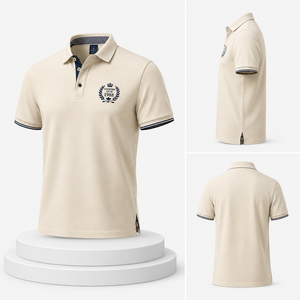 เสื้อโปโลชาย ผ้าฝ้าย 100% ผ้าปิเก้ ระบายอากาศได้ดี สัมผัสนุ่ม สวมใส่สบาย เหมาะสำหรับธุรกิจ ปักโลโก้ตามสั่ง - Product Image 2