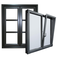Ventana Abatible de Aluminio con Certificación CE, Marco Delgado, Aislamiento Acústico y Protección Contra Huracanes