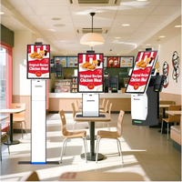 Terminal de point de vente 21,5/27/32 pouces, borne de commande et de paiement en libre-service, écran tactile pour restaurants, commande de restauration rapide