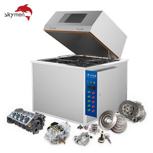 Macchina di Lavaggio a Spruzzo Skymen Personalizzata per Componenti Industriali con Cestello Rotante e Ciclo di Lavaggio Automatico per Testate di Motori e Ricambi Auto - Product Image 1