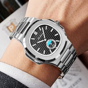 Nuevo Reloj de Pulsera para Hombre de Negocios, Calendario, Moda Deportiva, 42 mm, Acero Inoxidable, Luminoso, Cuarzo, Caja Cuadrada, Cierre de Mariposa, 20 mm - Product Image 6