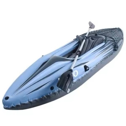 USA Warehouse Spot Blue PVC Convenient Portable One Person Waterplay Outdoor Travel Inflatable Kayak Boat