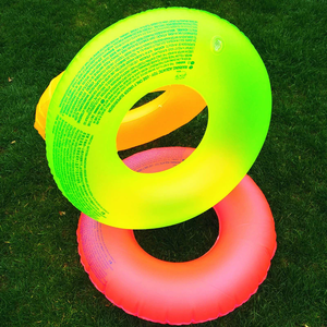 Fluorescence Color Inflatable Transparent Swimming <strong>Ring</strong> Swim <strong>Floater</strong> <strong>Ring</strong> for Adults Kids - Product Image 3