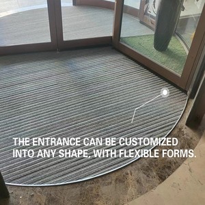 Tapis d'entrée moderne en alliage d'aluminium, lavable, à usage commercial, avec connexion par câble métallique, tapis de sol modulaire antidérapant - Product Image 5