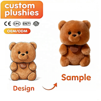 Ours en peluche personnalisé, jouet en peluche mignon et doux, ours en peluche avec étiquette, vente en gros OEM ODM, logo personnalisé pour cadeau d'enfant en gros