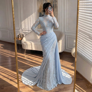 Serene Hill LA73407A <span class=keywords><strong>Vestido</strong></span> <span class=keywords><strong>de</strong></span> Noche <span class=keywords><strong>de</strong></span> Encaje <span class=keywords><strong>de</strong></span> Manga Larga con Cuello Alto y Drapeado Cruzado, Elegante <span class=keywords><strong>Vestido</strong></span> Formal <span class=keywords><strong>de</strong></span> <span class=keywords><strong>Fiesta</strong></span> Estilo Sirena <span class=keywords><strong>para</strong></span> <span class=keywords><strong>Mujer</strong></span> 2026 - Product Image 1
