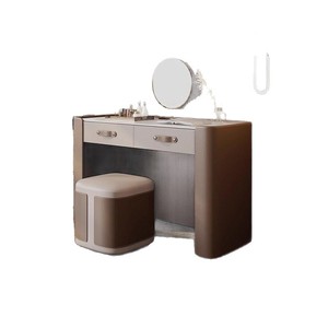 Modern Minimalist <b>Dressing</b> <b>Table</b> <b>With</b> Lighted Mirror Bedroom Vanity For Adults - Product Image 5