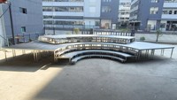 Plataforma de Escenario Cuadrada de Aleación de Aluminio SGAIER TRUSS AS-12, Diseño Modular Preensamblado, Capacidad de Carga de 1000 kg, Dimensiones de 1x2 m