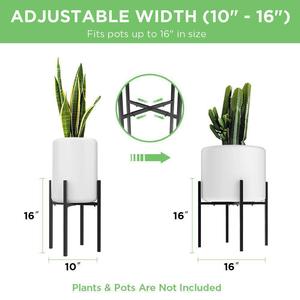 Support de <span class=keywords><strong>plante</strong></span> décor à la maison moderne milieu du siècle présentoir en <span class=keywords><strong>fer</strong></span> forgé enduit de poudre sol boughpot hauteur réglable intérieur - Product Image 5