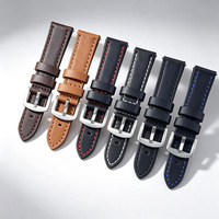 Bracelet de montre vintage en cuir véritable Crazy Horse 20mm 22mm à dégagement rapide pour homme, bracelet de remplacement OEM ODM