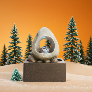 Nouvelle fontaine d'intérieur décorative à <span class=keywords><strong>3</strong></span> bassins, rocaille, son apaisant, <span class=keywords><strong>fontaines</strong></span> de table, maison - Product Image 2