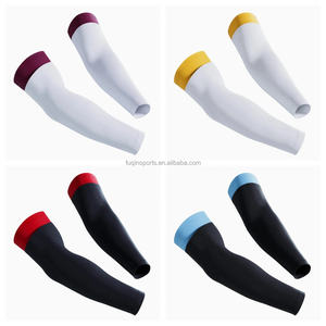 FQ personalizado compressão resfriamento em branco duplo cotovelo mangas compressão rugby futebol basquete esporte dupla camada braço mangas - Product Image 2