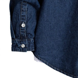 Camisa de mezclilla para hombre, de algodón grueso, manga larga, ajuste cómodo, informal, con botones, para todas las estaciones - Product Image 5