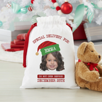 Sac de Noël personnalisé en polyester blanc à sublimation, impression numérique sur demande, design personnalisé, sac de Noël