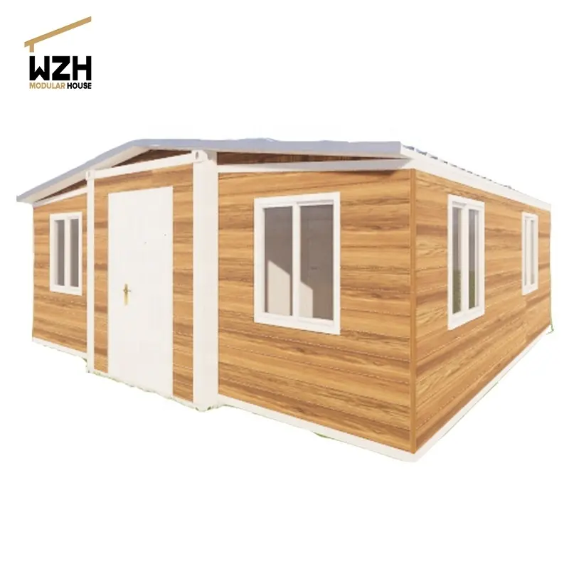 light yellow wood grain container home with 2 Bedrooms and kitchen and bathroom