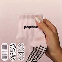 Yoga-Grip-Socken Rutschfeste Anti-Rutsch-Pilates-Socken mit Eigenem Logo aus Baumwolle für Frauen Barre