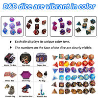 Set Dadu Akrilik Premium dengan Nomor Terukir Laser Sesuai Pesanan Pabrik untuk Permainan Meja DnD Dungeons & Dragons