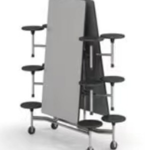 <b>Dining</b> Table And <b>Chair</b> Set <b>8</b> Person Stainless Steel Canteen Restaurant School Student Use - Product Image 1