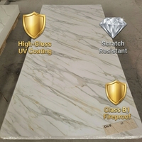 Panel de Pared de PVC con Textura de Mármol 3D de Alto Brillo, Panel Moderno de Ensamblaje DIY para Cocina y Apartamento, Fondo de TV, Pared Decorativa