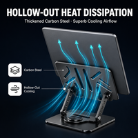 Support universel pour tablette et ordinateur portable, en aluminium, réglable, pliable, stable, pour le bureau à domicile et le dessin