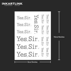 สติกเกอร์ลาย<span class=keywords><strong>สัก</strong></span>สมุนไพรแบบกำหนดเอง Yes Sir Letter กันน้ำ ติดทนนาน 15 วัน ลายสักกึ่งถาวรสำหรับตกแต่งร่างกายบริเวณสะโพก เอว สำหรับผู้หญิงและผู้ชาย - Product Image 4