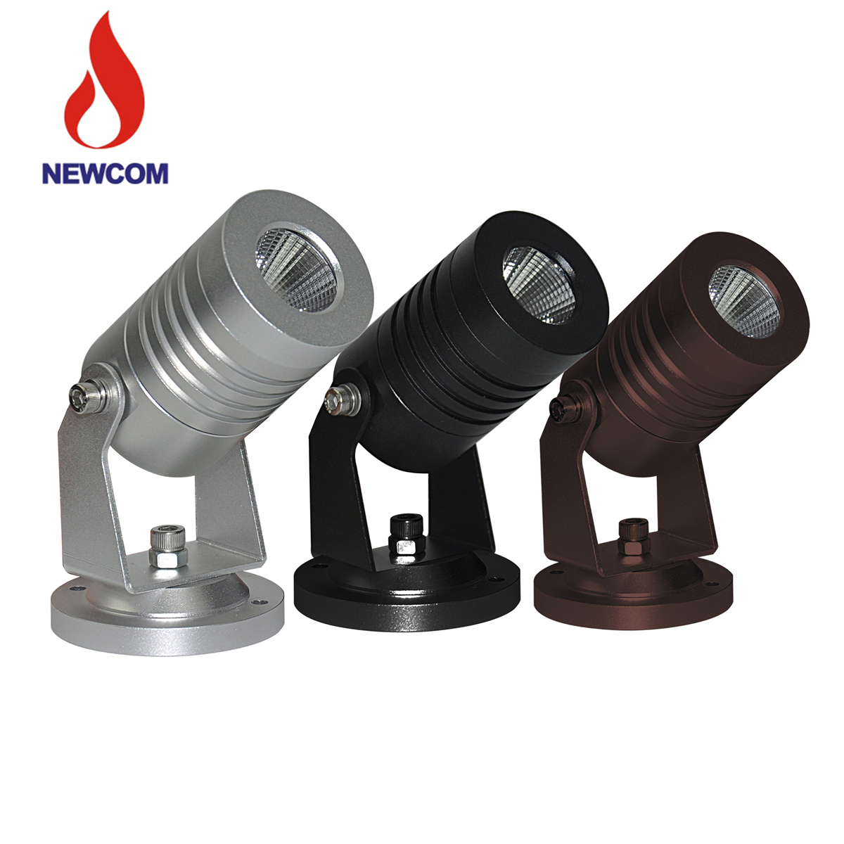 Modern RGB LED Spike Garden Light DC/AC Powered IP65 Rated Aluminum Construction 3-Year Warranty