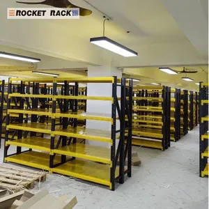 Fabrieks prijs 4-laags metalen magazijnopslagrekken en schappen 200kg 300kg 500kg stapelbare rekken & schappen - Product Image 4