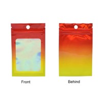 Bolsa de Embalaje de Aluminio Mini Reciclable y Ecológica, Bolsa de Plástico con Cierre Láser Degradado y Ventana Transparente