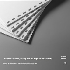 Высококачественная ручная машина для переплета 3870 документов с 21 отверстием и резиновым кольцом/зажимом - Product Image 4