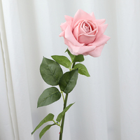 Ornement de fleur de Rose marron D-R001 vraie touche artificielle grande Rose hydratante décorer Bouquet de mariage maison pour la Saint-Valentin