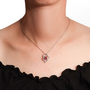 Collana Regalo di Lusso 'I Love You to the Moon and Back' con Zirconi Aaa a Forma di Cuore per Donna - Product Image 2